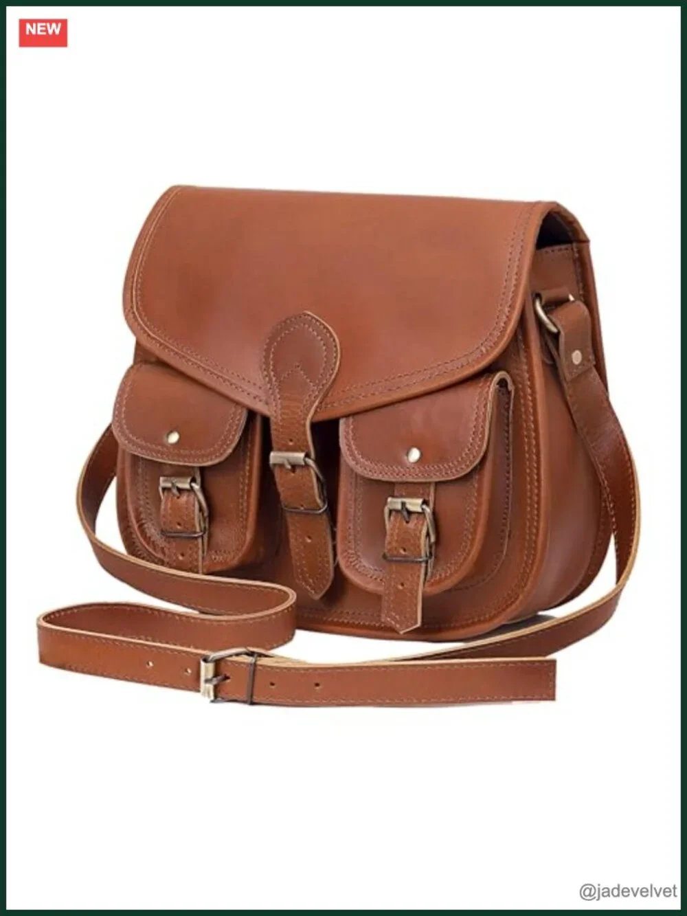 Genuine Leather Messenger Bag Crossbody Satchel Shoulder Bag